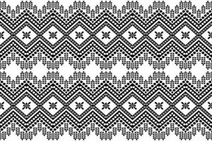 Seamless ethnic pattern in black and white color. Aztec tribal vector design