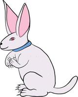 animal is rabbit with drawing vector