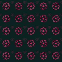 flowers from red geometric lines vector