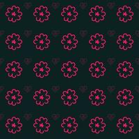 flowers from red geometric lines vector