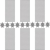 Star pattern fabric made of geometric shapes on a white background. vector