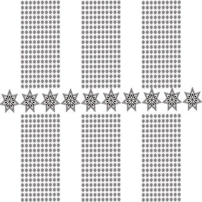 Star pattern fabric made of geometric shapes on a white background.