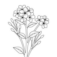 flower coloring page line art collection graphic element vector