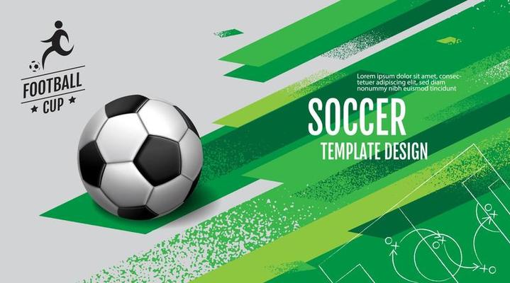 Team sport banners with balls Royalty Free Vector Image