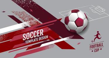 diseño de plantilla de fútbol, banner de fútbol, diseño de diseño deportivo, ilustración vectorial