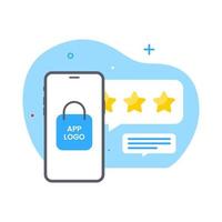 give review and rate mobile app pop up permission concept illustration flat design vector eps10. modern graphic element for landing page, empty state ui, infographic, icon