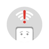 no internet connection on smartphone concept illustration flat design vector eps10. modern graphic element for landing page, empty state ui, infographic, icon