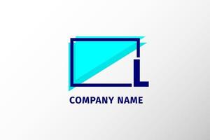 screen frame letter L. modern and stand out professional corporate logo vector