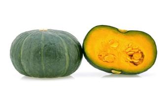Green pumpkin isolated on white background photo