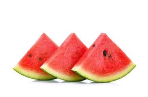 Sliced of watermelon isolated on white background photo