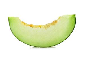 Sliced Cantaloupe melon on White Background photo