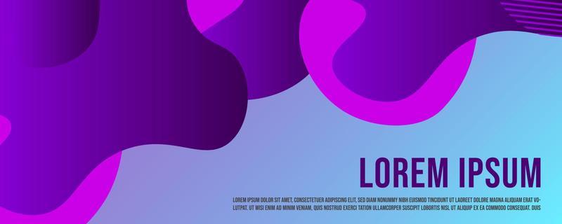 fun and dynamic abstract liquid banner for landing page web or print element