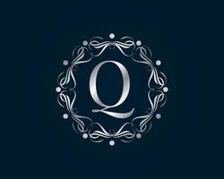 graceful letter Q vector