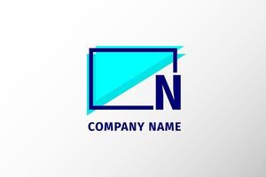 screen frame letter N. modern and stand out professional corporate logo vector