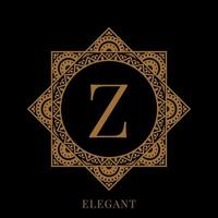 elegant letter Z mandala logo template vector