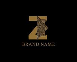 letter Z mandala royal vintage decorative logotype vector