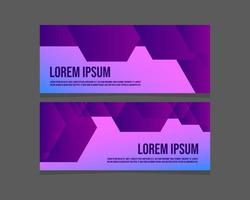 fun and dynamic abstract gradient geometric banner for landing page web or print element vector