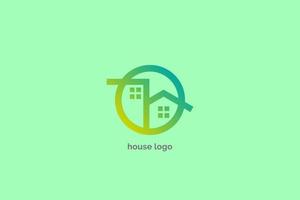 logotipo de casa minimalista con vector de color de moda