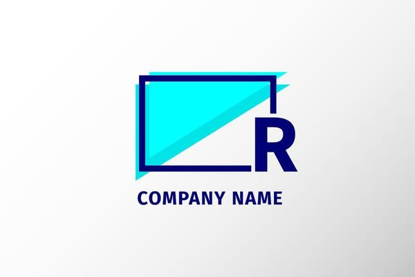 screen frame letter R. modern and stand out professional corporate logo