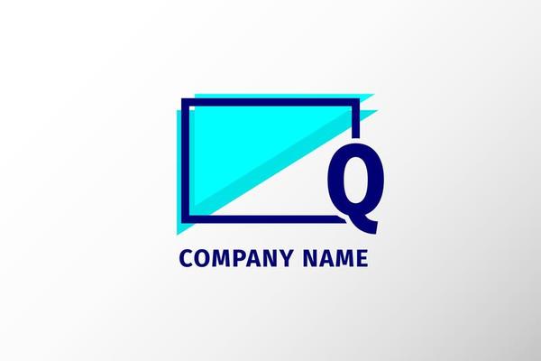 screen frame letter Q. modern and stand out professional corporate logo