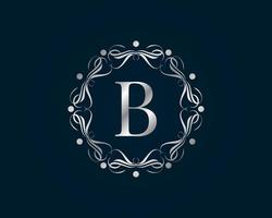 graceful letter B vector