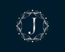 graceful letter J vector