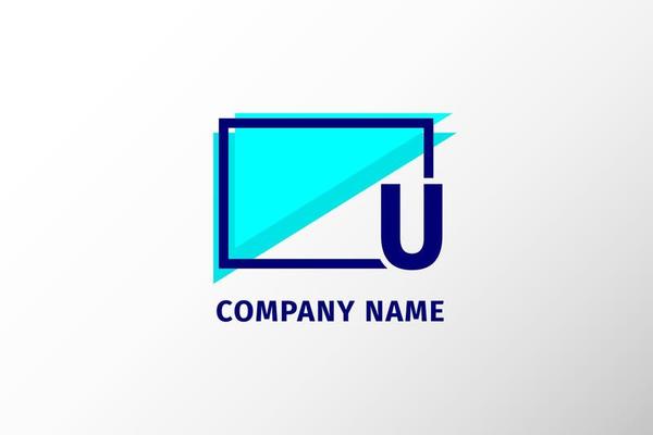 screen frame letter U. modern and stand out professional corporate logo