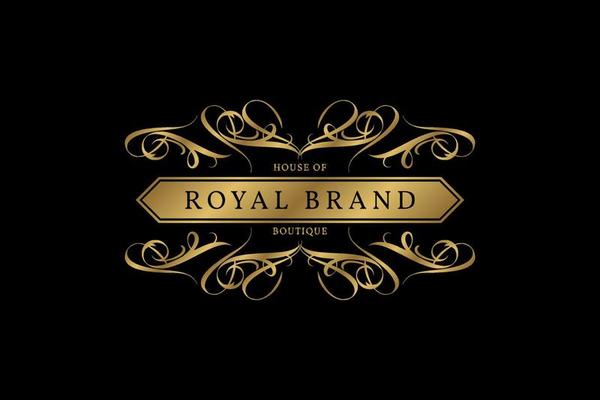 luxurious crest logo for boutique, royal wedding organizer, bridal, fashion apparel