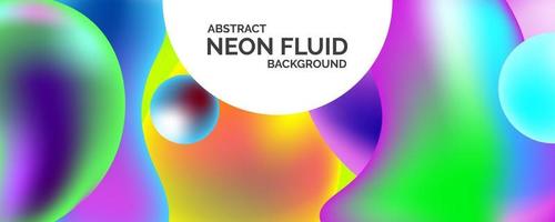 abstract background neon fluid banner for landing page web or print element vector