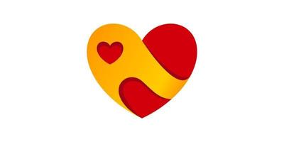 decorative heart shape. love sign. valentine element vector