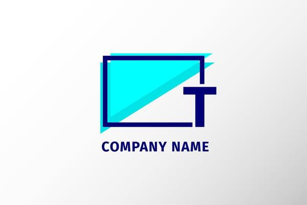 screen frame letter T. modern and stand out professional corporate logo
