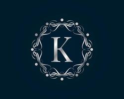 graceful letter K vector