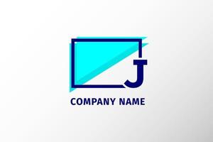 screen frame letter J. modern and stand out professional corporate logo vector