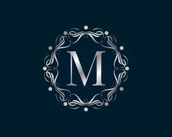 graceful letter M vector