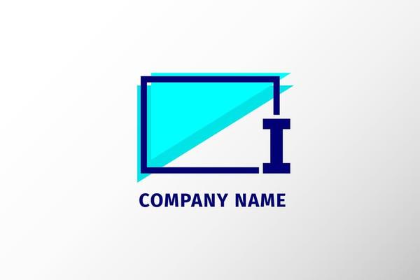 screen frame letter I. modern and stand out professional corporate logo