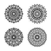 colecciones patrón circular en forma de mandala para henna, mehndi. página del libro para colorear. vector