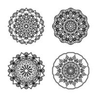 colecciones patrón circular en forma de mandala para henna, mehndi. página del libro para colorear. vector