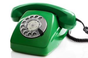 Green retro telephone photo