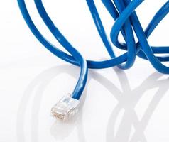 Blue internet cable photo