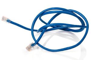 cable de internet azul foto