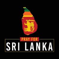 Pray for Sri Lanka Flag and Text vector