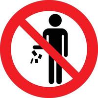 Do not litter rubbish icon vector