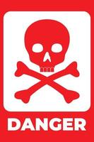 Skull Crossbones Danger Icon. Danger Symbol Skull. vector