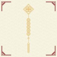Background template with chinese patterns vector