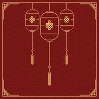 Background template with chinese patterns vector