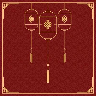 Background template with chinese patterns
