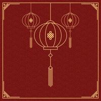 Background template with chinese patterns vector