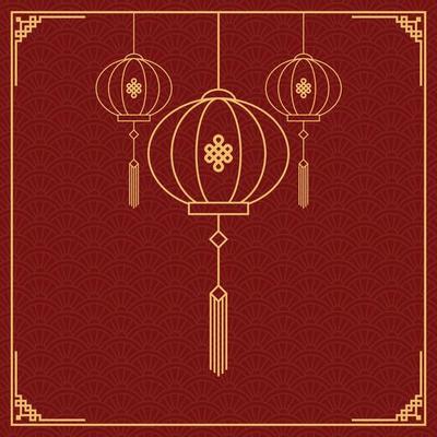 Background template with chinese patterns