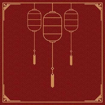 Background template with chinese patterns vector