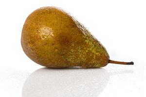 Fresh pear on white background photo